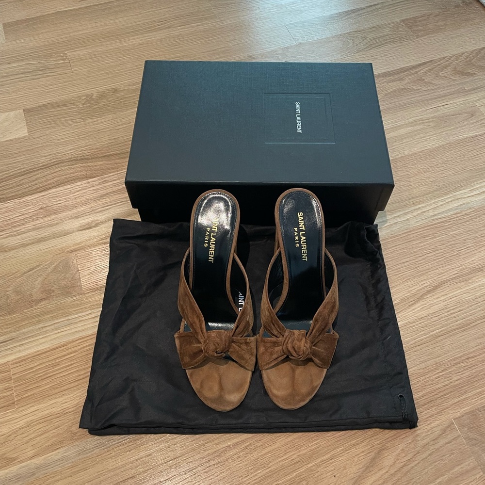 Saint Laurent Lou Lou 100 Mule Sandals